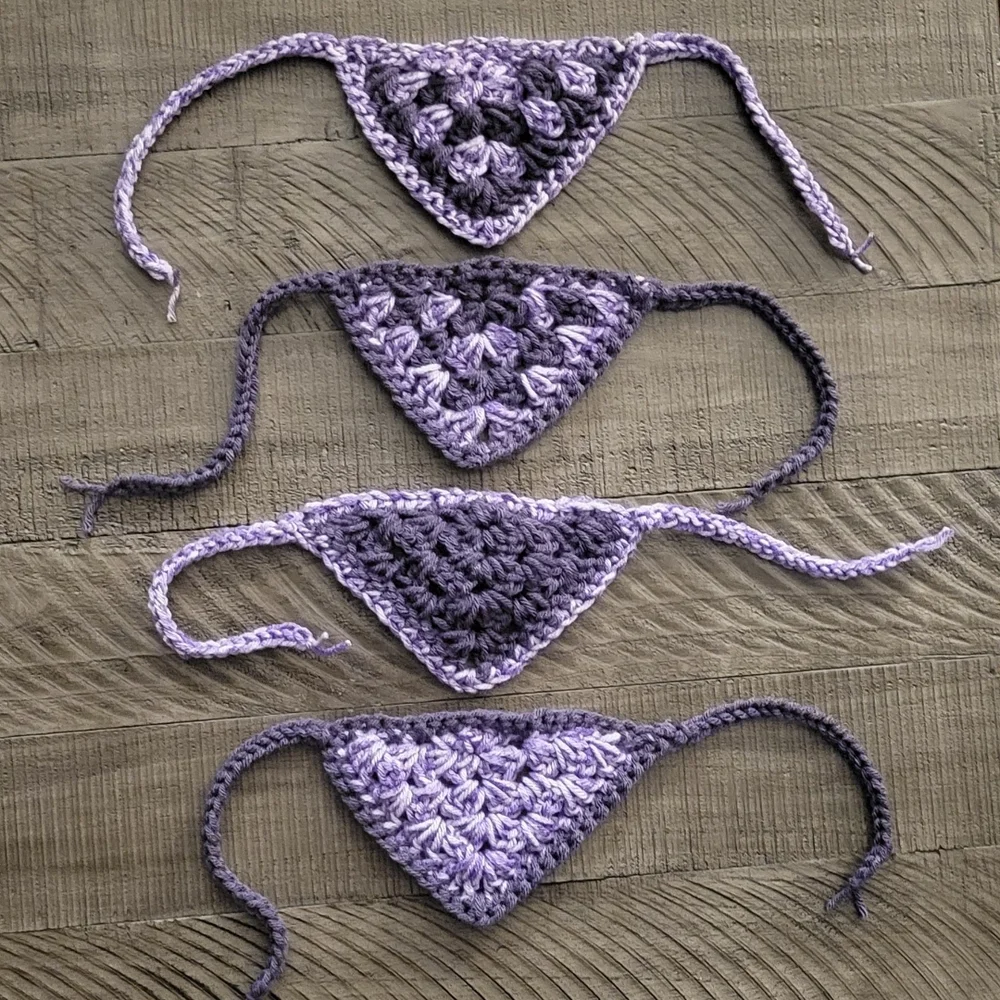 Handmade Crochet Pet Bandanas
